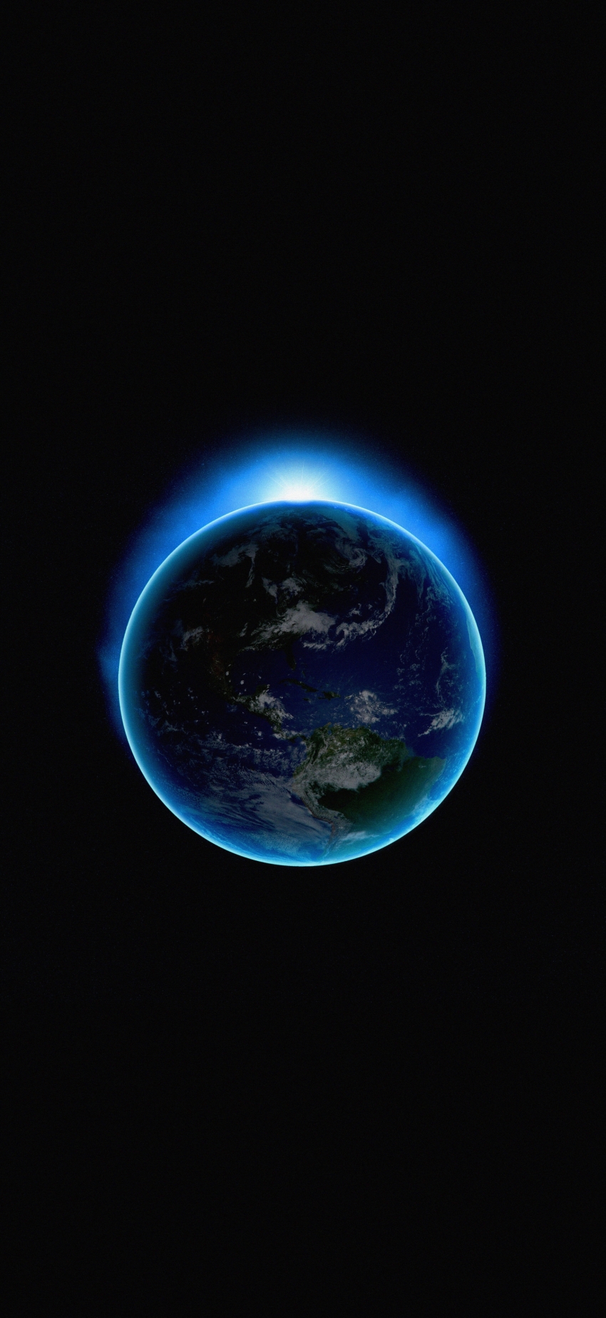 地球 黑色背景 4k高清手机壁纸