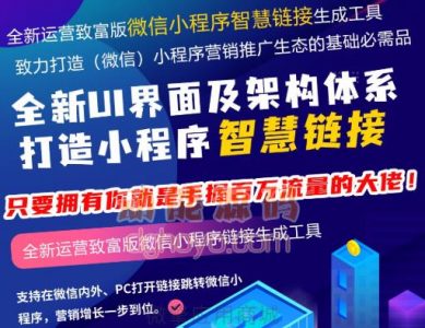 微信智慧外链接致富版v1.4.3小程序源码-细节优化-参考资源