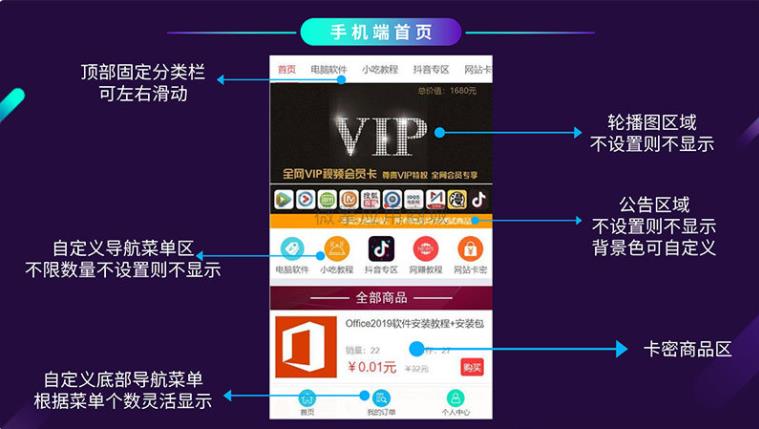 虚拟卡密发卡商城通用模块V1.1.7-参考资源