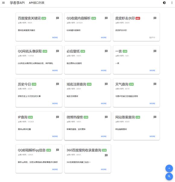 全新UI-API管理系统源码-参考资源