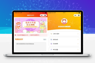 橘猫视频去水印微信小程序源码/自定义接口/PHP后端源码-参考资源