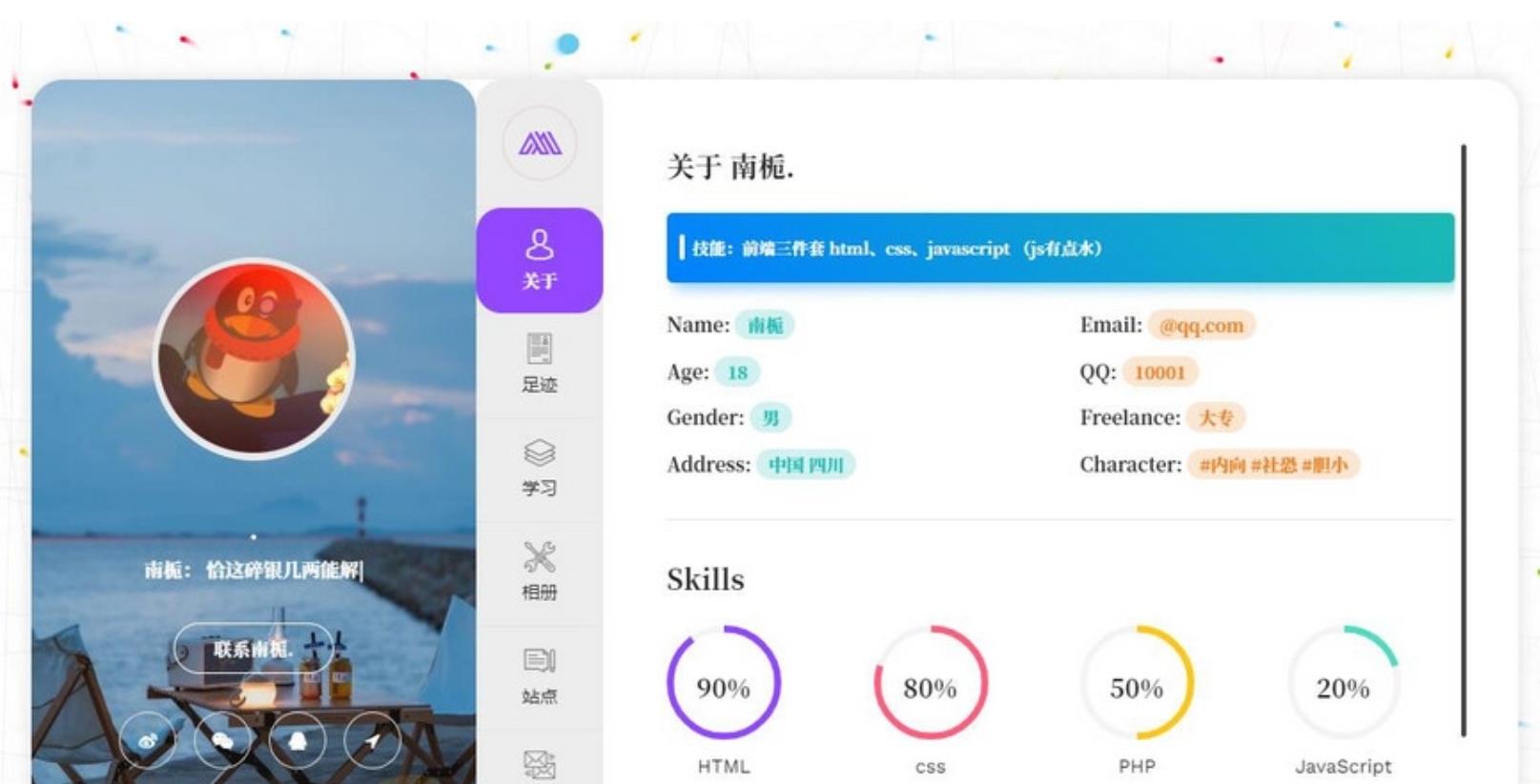 图片[1]-2023新UI大气好看的个人团队简介主页源码 带后台-参考资源