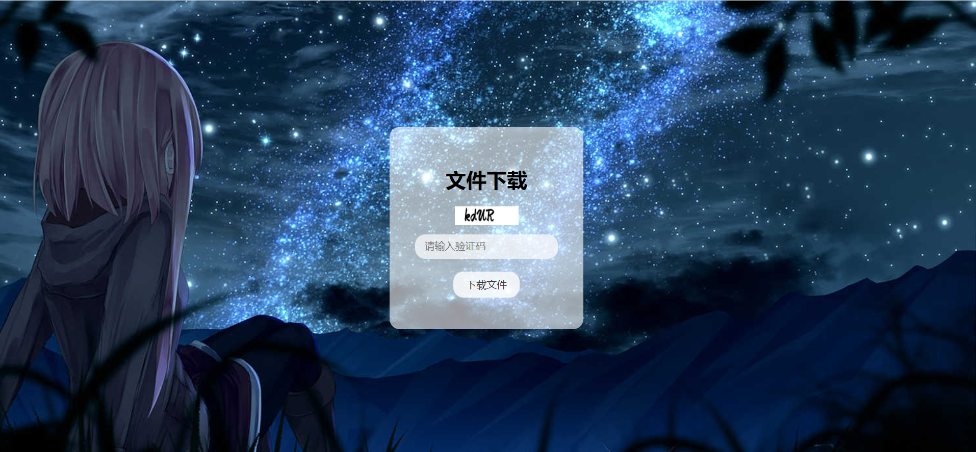 验证码文件下载页面示例PHP源码-参考资源